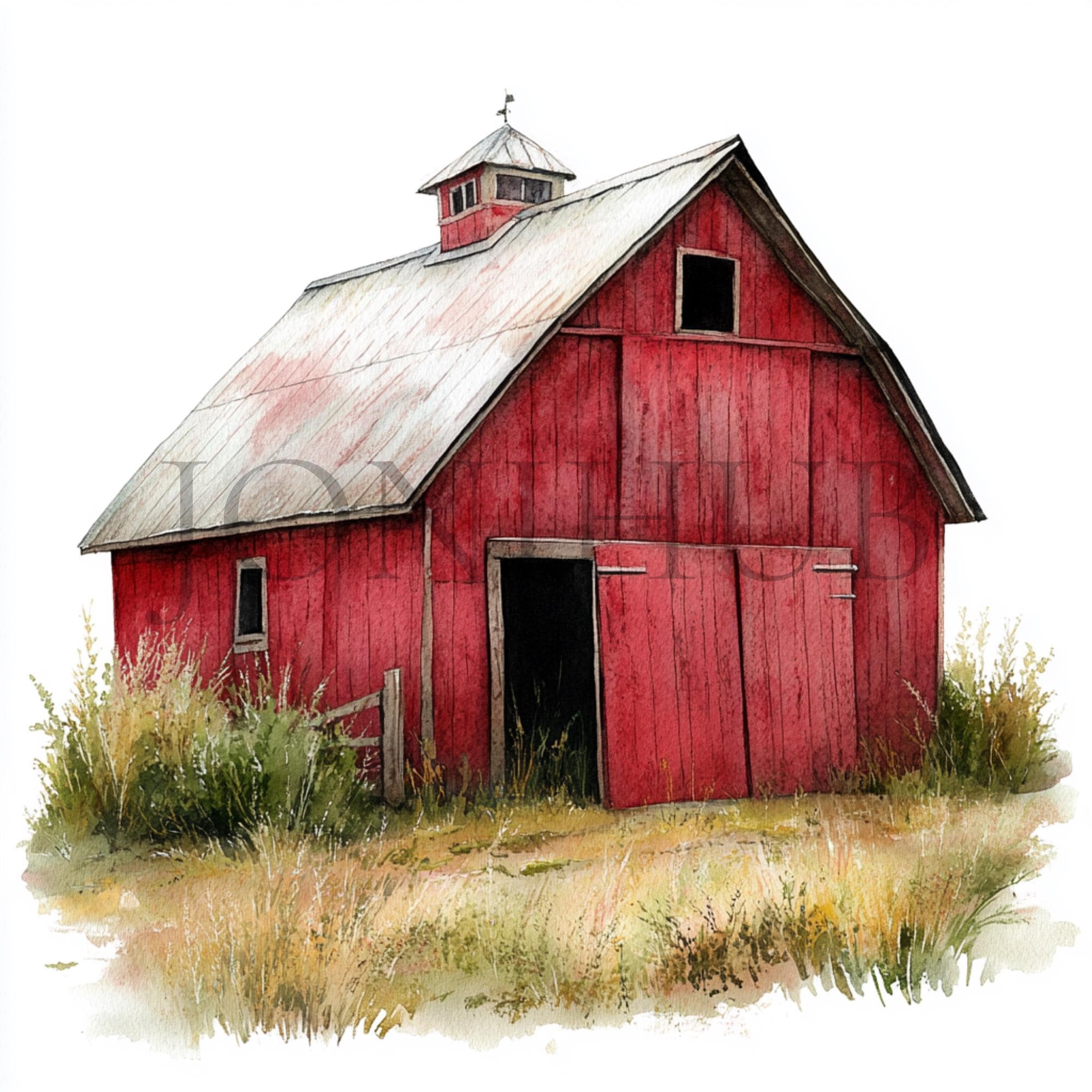 Red Barn Clipart | 10 High Quality Jpg's | Digital Download | Clipart ...