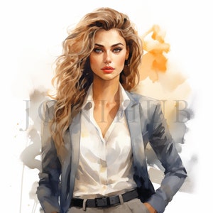 Boss Lady Clipart | 10 High Quality JPG&#39;s | Instant Digital Download | Fashion Illustration | Beauty Clipart | Business Woman, Woman Clipart