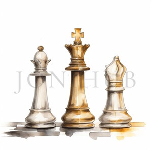 Elegant Chess Clipart | 10 High Quality Jpgs | Digital Download ...