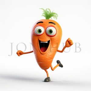 Clipart carotte | 10 fichiers JPG de haute qualité | téléchargement numérique | Fabrication de cartes | Clipart nourriture | Clipart végétarien | Vecteur de carotte | Clipart légume