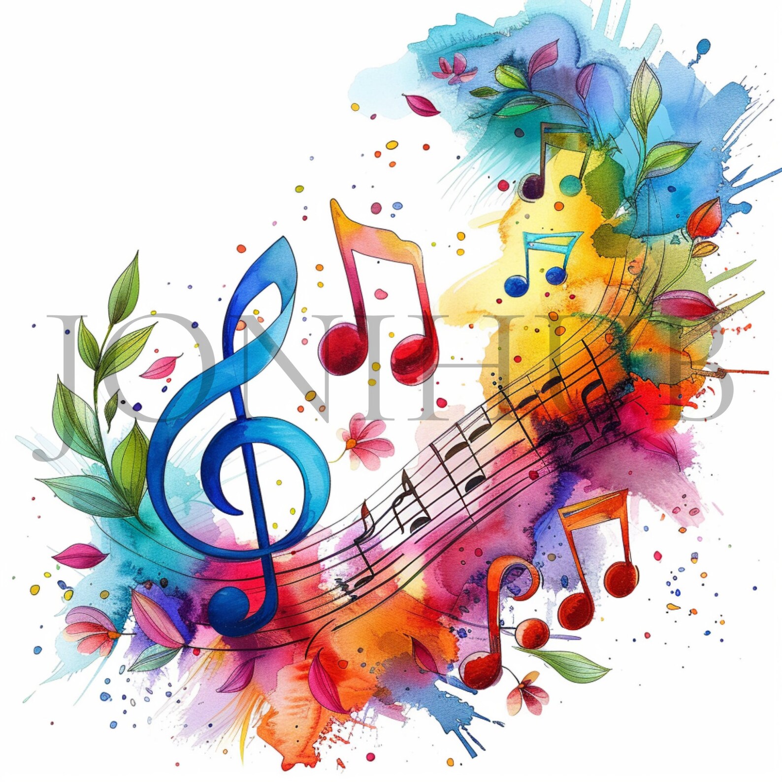 Music Notes Clipart | 10 High Quality Jpg's | Digital Download | Music ...