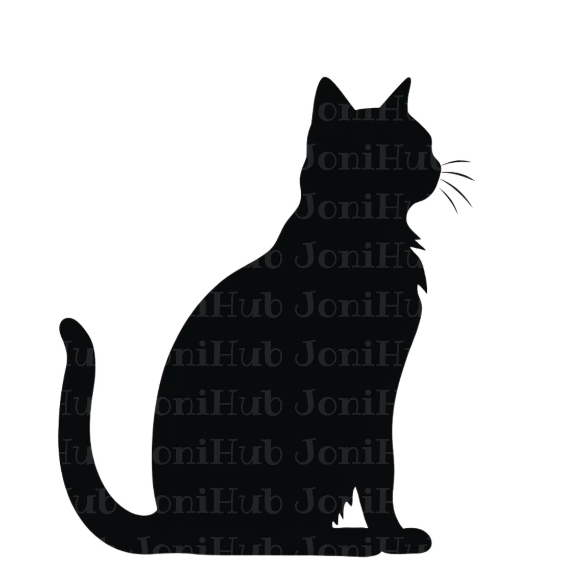 Cat Clipart, Black Cat Clipart, Black White Cat Clipart, Black Cat Clip ...