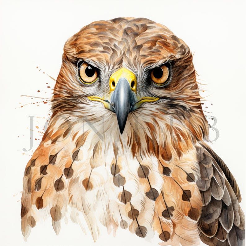 Hawk Expression Cooper's Hawk Clipart | 10 High Quality Jpgs | Digital Download | Card ...