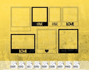 Polaroid Photo Frame Svg, Picture Frame Png, Retro Photo Frame, Border Svg, Polaroid Photo Frame Cut Files, Polaroid Photo Frame Digital