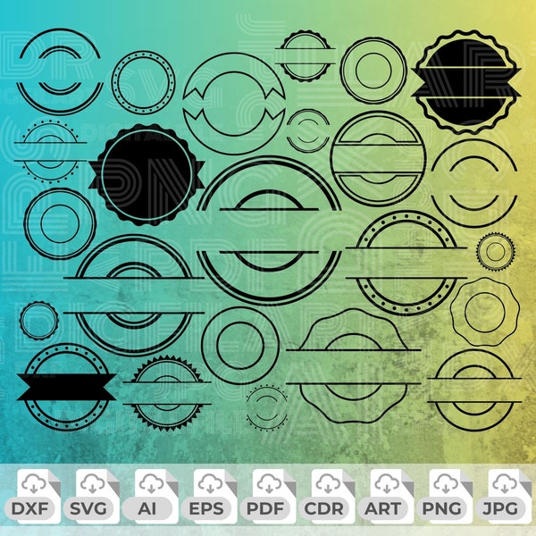 Circle Frame Svg, Stamp Png, Round Border Svg, Circle Monogram Svg, Circular Frame, Circle Frame Vector, Double Circle Png, Circle Outline