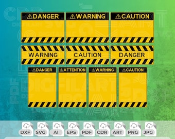 Cinta de precaución svg, señal de advertencia svg, peligro en blanco png, atención svg, señal de seguridad de advertencia, señal personalizada, vector de peligro, archivo de corte digital