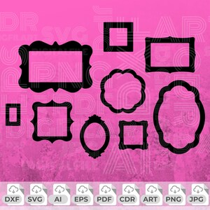 You can incorporate these photo frame drawings into your graphic designs and use them for various applications, including laser cutting, plasma cutting, cnc cutting, cricut, digital printing, t-shirt printing, and mug printing.