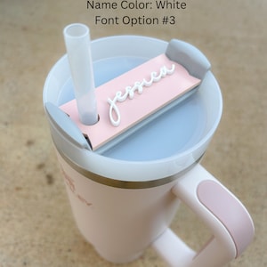 Personalized Name Plate, Stanley Quencher H2.0 40oz, 30oz and 20oz Custom Personalized Tags, Gift For Her, Custom Gifts, Stocking Stuffing