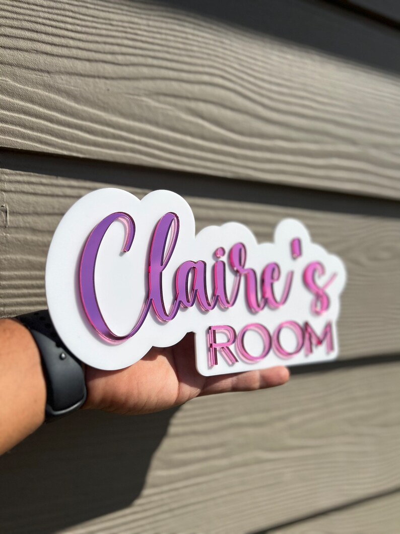 Personalized Door Sign Name Sign Decor 3D Printed Name Sign Nursery Personalized Door Sign Name Sign Decor 3D Printed Name Sign Nursery