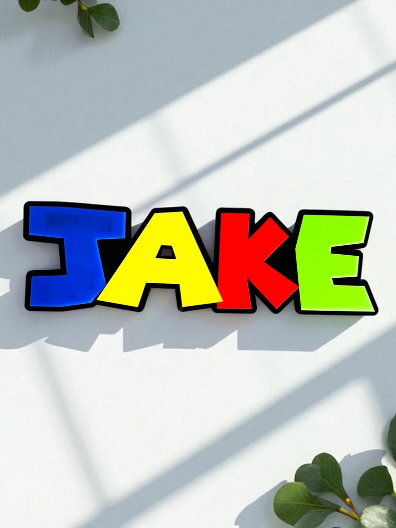 Custom Mario Bros Sign, Personalized Super Mario Bedroom Name ...
