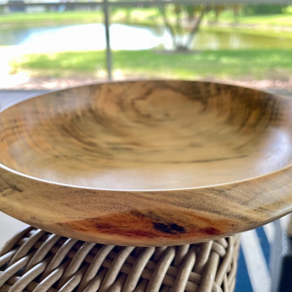 8 inch Hand Turned Square Norfolk Island Pine Wood Bowl