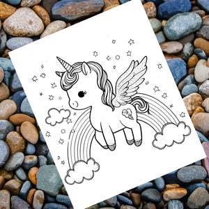 Unicorn Mailbider,Malvorlagen Unicorn,Digitaler download,Coloring pages for kids,Ausmalbilder fur Kinder,Malvorlagen,Malbuch zum ausdrucker,