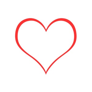 Heart Outline SVG: Valentine&#39;s Day Clipart (Digital Download)