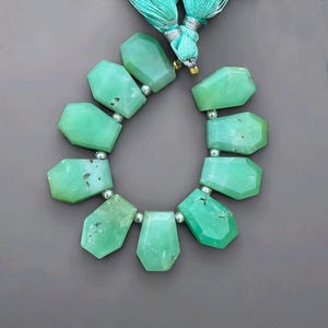 Chrysoprase beads/Chrysoprase Jewelry/Faceted Gemstones/Semi-Precious Bead/Chrysoprase beads Strand/Handcrafted Beads/Fancy shape