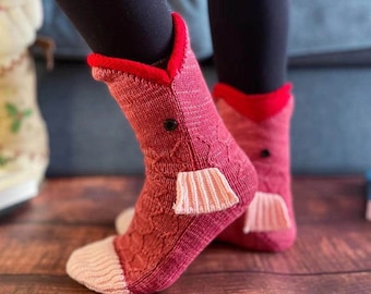 Funny Novelty Koi socks,  Wacky three-dimensional animal knitting socks, Party Socks, One Size Unisex Funny Sock, Gift for her him