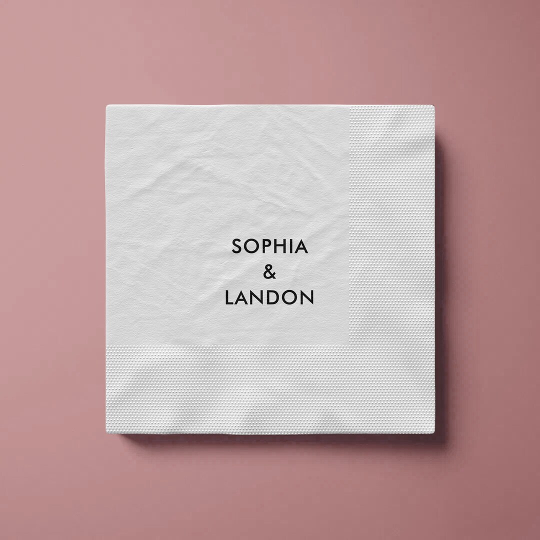 Custom Napkins, Personalized Napkin, Custom Cocktail, Wedding Napkins