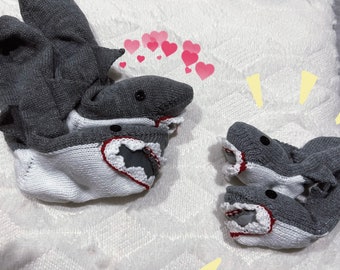 Parent-child socks, Funny Novelty Shark socks for Kids,  Wacky animal knitting socks for kids,  Funny Xmas gift Sock, Xmas Gift for kids