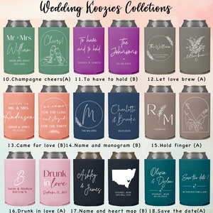 To have and to hold Personalized Wedding Can cooler, beer hugger, Stubby Cooler, engage party favor, promotional product, wedding favor gift image 2