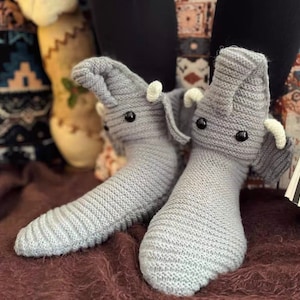 Christmas gift, Funny Novelty shark socks, Wacky animal knitting socks, Party Socks, One Size Unisex Sock, special Gift for her him, Elephant