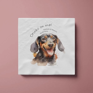 Custom pet Napkins, Personalized Napkin, custom cocktail, wedding napkins, Event Favours, Party Napkin, Luncheon Napkin Dinner