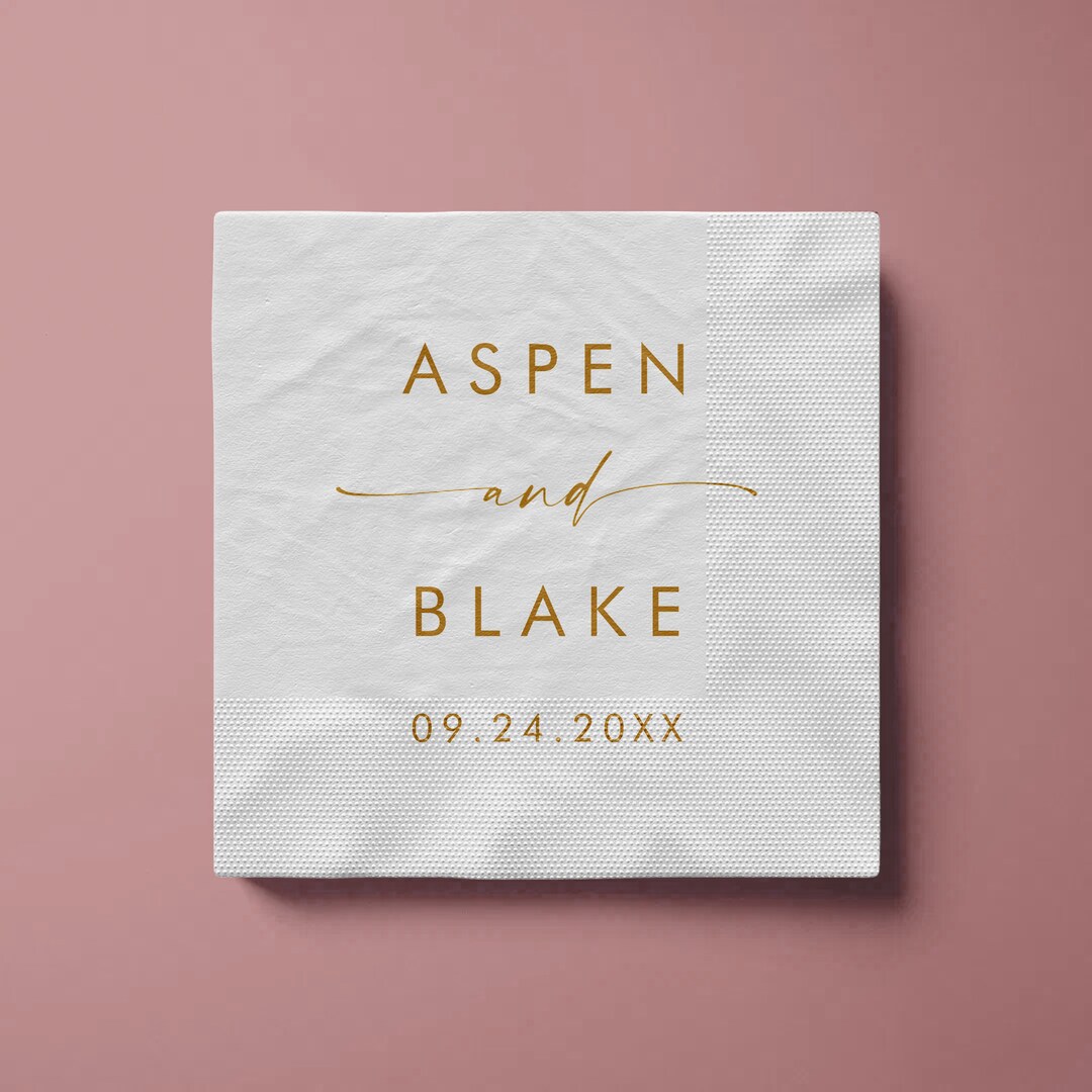 Custom Napkins, Personalized Napkin, Custom Cocktail, Wedding Napkins