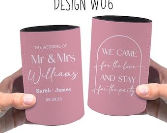5mm Neoprene standard stubbies with base | Custom Wedding Can cooler, Stubby Cooler, engage party favor, promotional  wedding favor gift