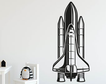 Rocket Space Shuttle Wall Decal Sticker