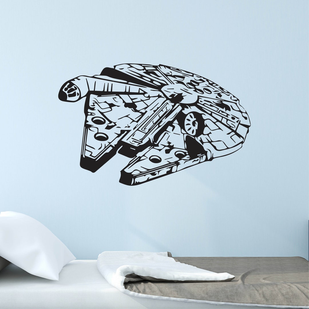 Star Wars Millennium Falcon Wall Decal Etsy