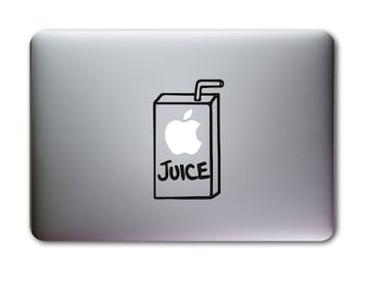 Divertida pegatina de calcomanía de Apple Juice Macbook