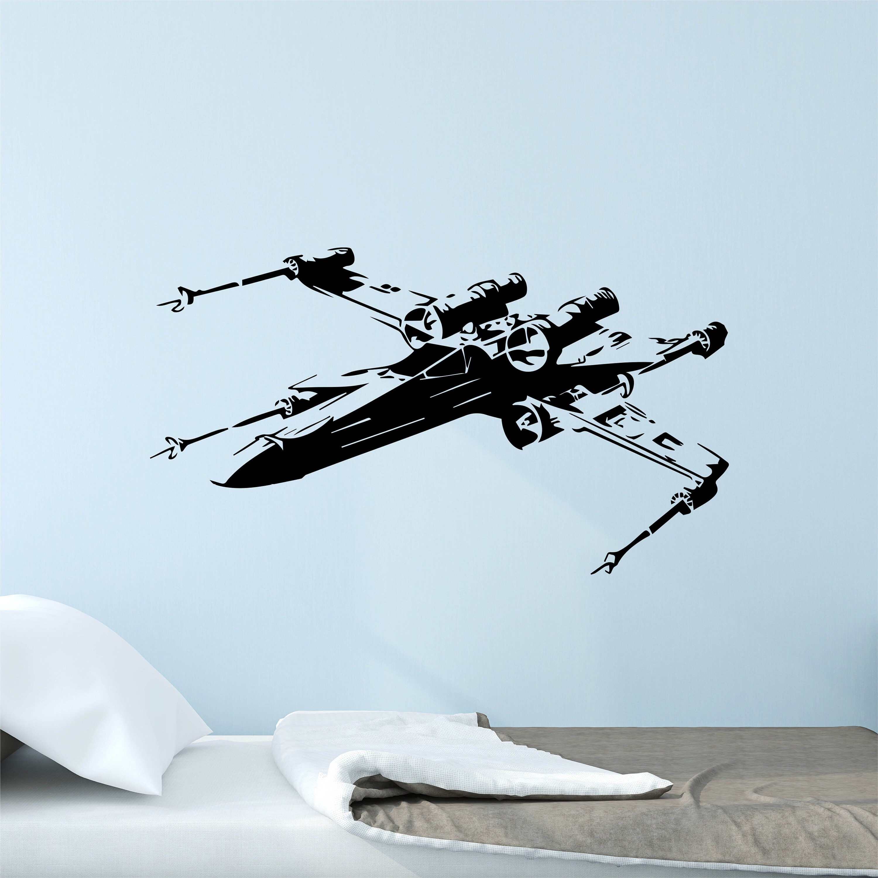 Autocollant Mural Star Wars Flotte Rebelle - Vinyle Noir, Neuf
