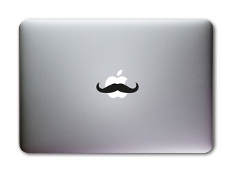 Funny Moustache Macbook Decal Sticker