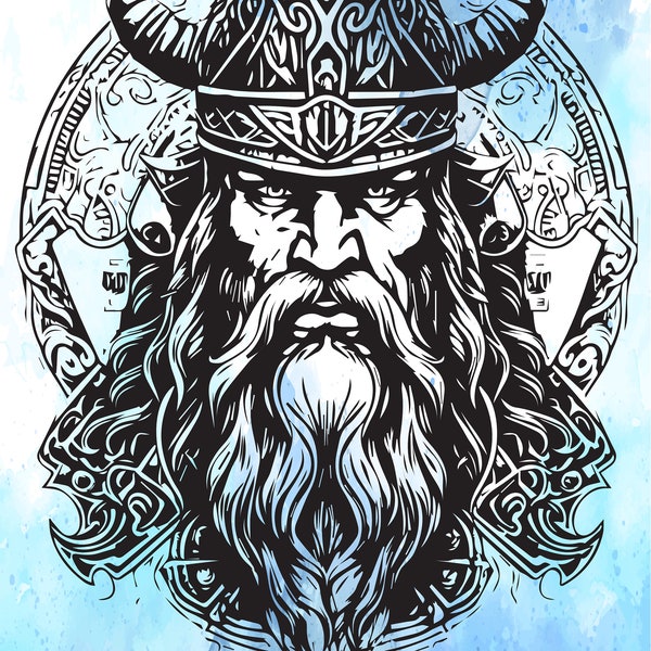 Viking Svg | Viking Head Svg | Norse Warrior Svg | Viking Odin Png | Viking Png | Odin Digital File | Viking Cricut | Norse Mythology Svg