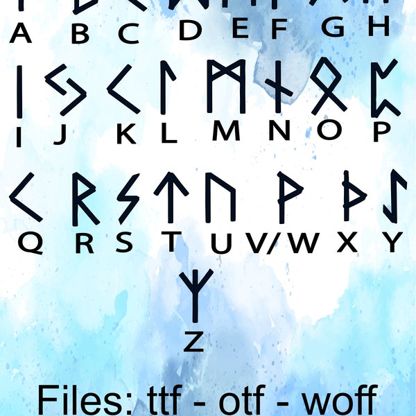 Runic Alphabet Font - Etsy