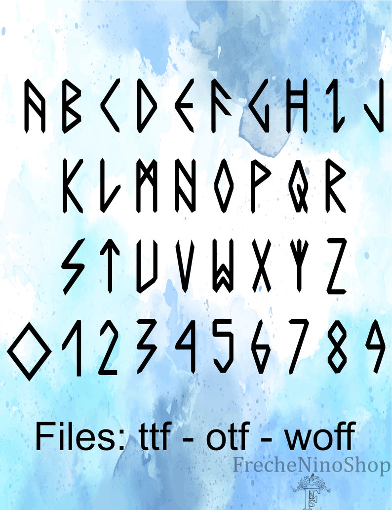 Rune Font Viking Font File Rune Alphabet Norse Font Viking Alphabet ...