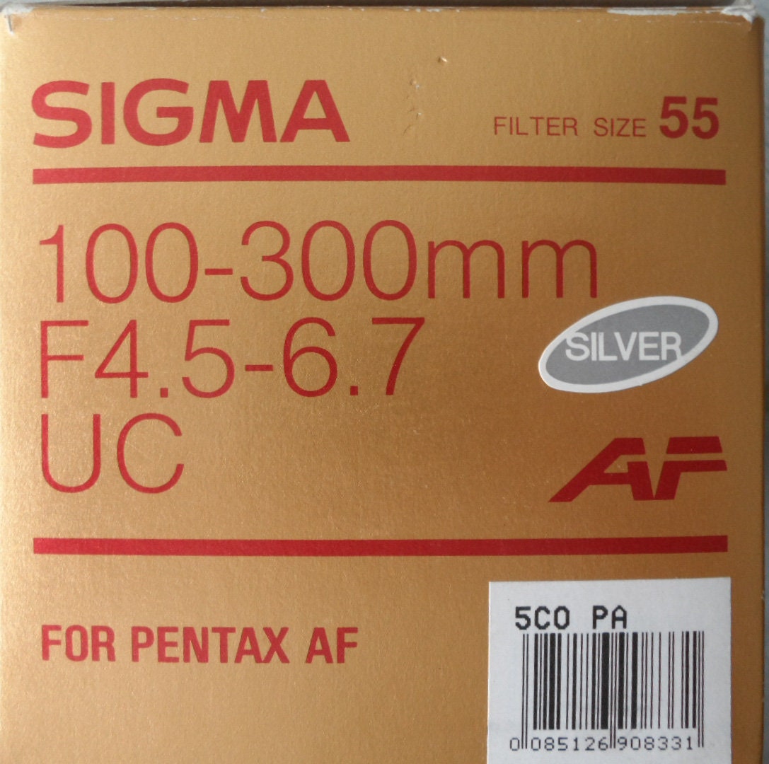 SIGMA 100 - 300MM F4.5 - 6.7 Uc Af for Pentax AF Vintage