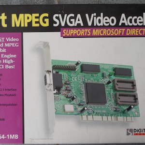 SVGA Video Accelerator DRVGA64-1MB for Windows 95, New in Box, Unopened