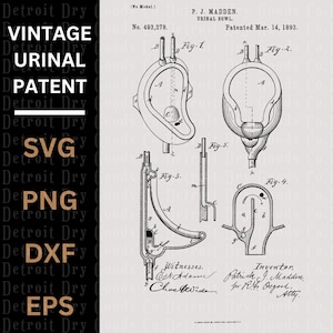 Vintage Urinal Patent - DIGITAL FILE ONLY
