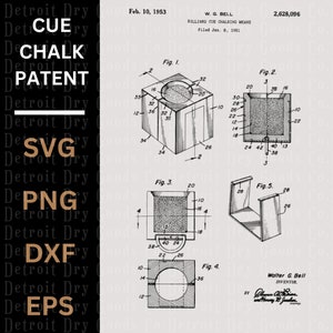 Billiard Cue Chalk Patent - DIGITAL FILE ONLY