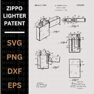 Vintage Zippo Lighter Patent - DIGITAL FILE ONLY