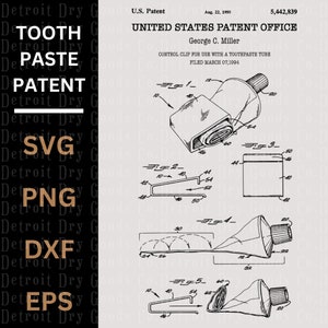 Vintage Zahnpasta Patent - NUR DIGITALDATEI