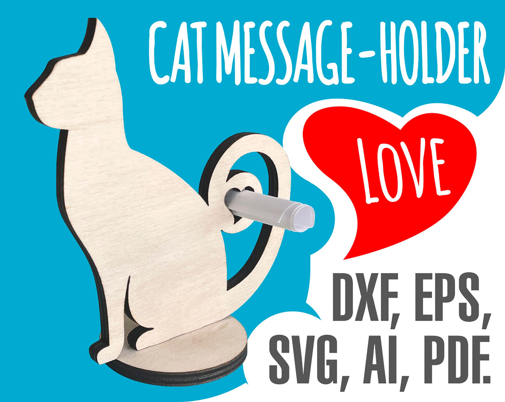 Cats in love with heart shaped tails icon Vector Image