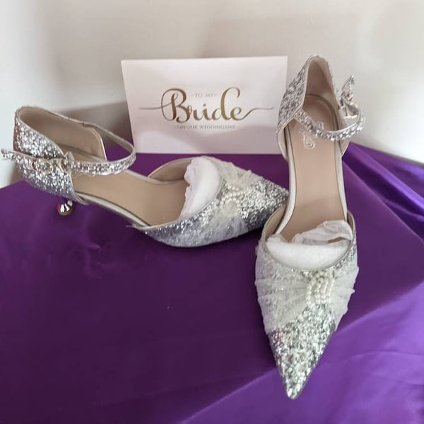Silver Glitter Shoes Etsy