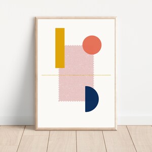 Abstract Shapes Printable Art Geometric Downloadable Art Abstract Shapes Wall Art Minimalist Abstract Art Digital Download Art Prints image 1