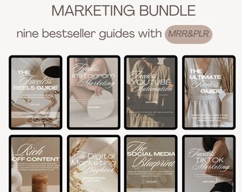 Done for you FACELESS Digital Marketing Guide Bundle with Master Resell Rights MRR & Private Label Rights PLR Done-For-You Digital Products