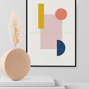 Abstract Shapes Printable Art Geometric Downloadable Art Abstract Shapes Wall Art Minimalist Abstract Art Digital Download Art Prints image 3