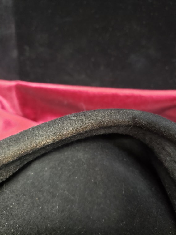 Vintage Ladies WPL 5923 Black 100% Wool Hat Made … - image 3