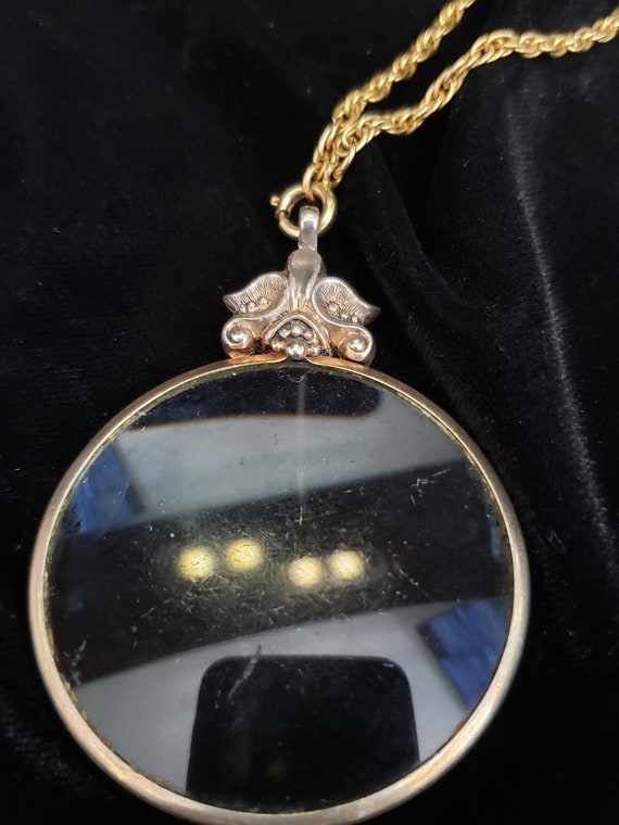 Magnifying Glass Necklace Brass Vintage Pendant Victorian Pendant Ornate  Magnifying Lens -  Israel