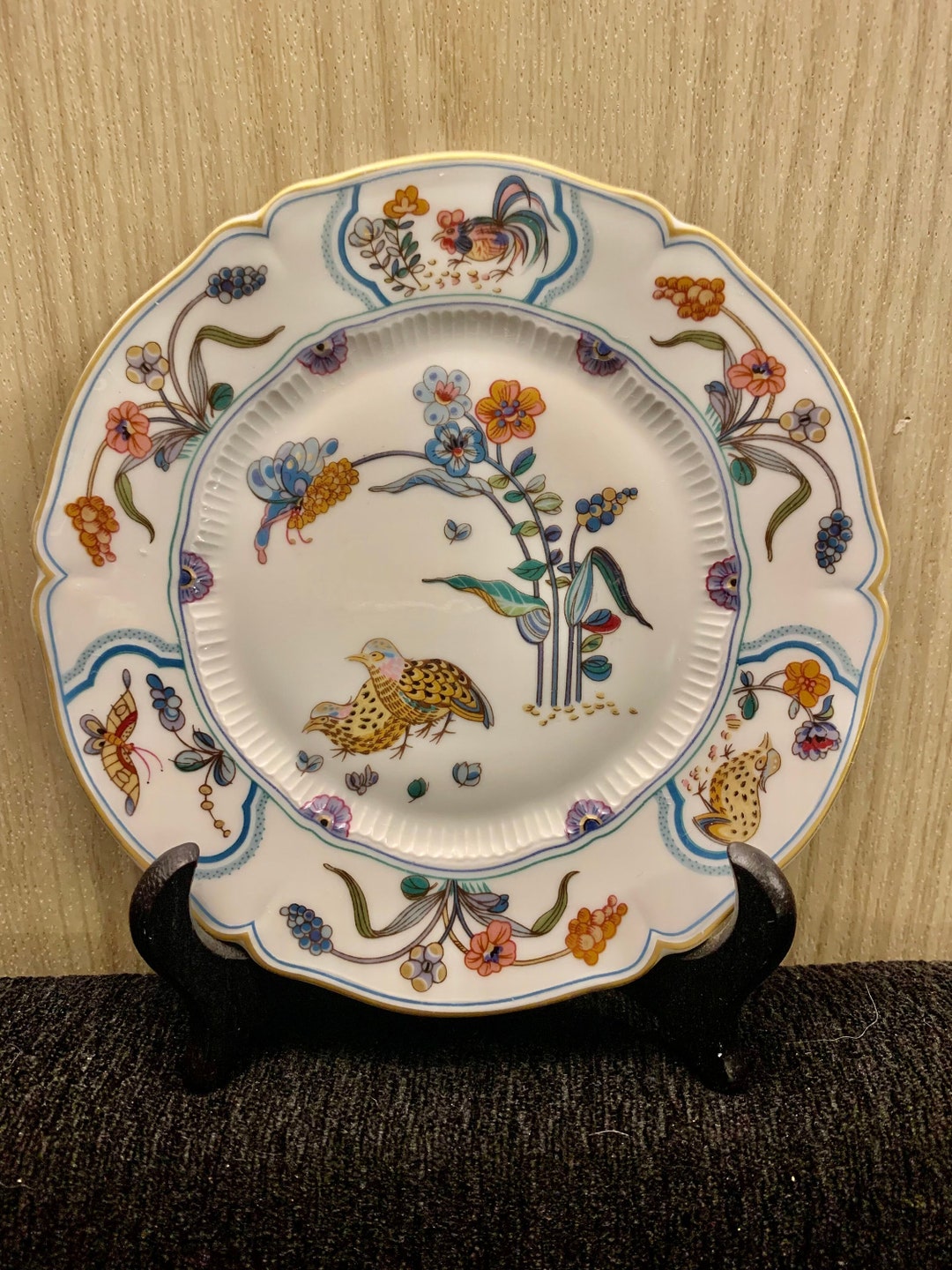 Vintage Haviland Limoges Golden Quail 6 1/4 Bread and Butter Plate With