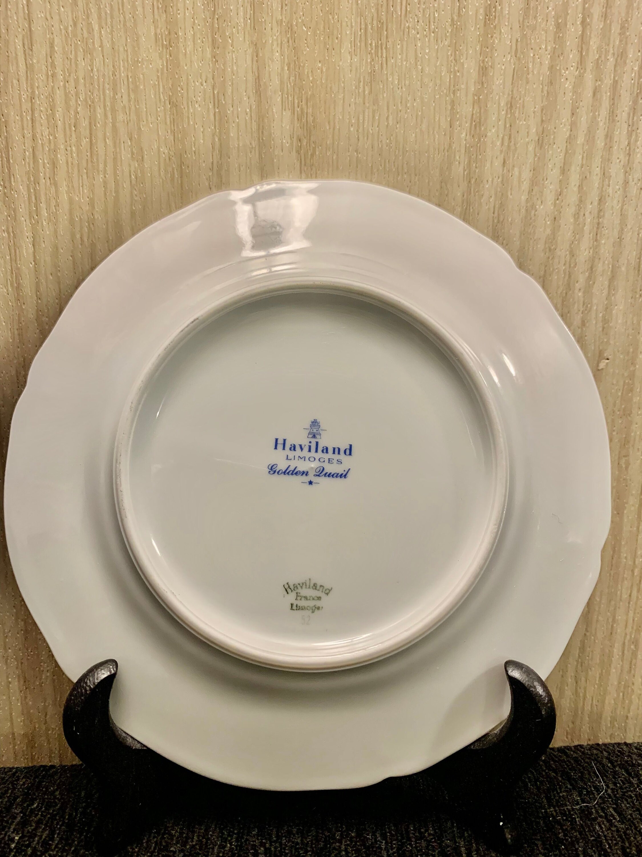 Vintage Haviland Limoges Golden Quail 6 1/4 Bread and Butter Plate With