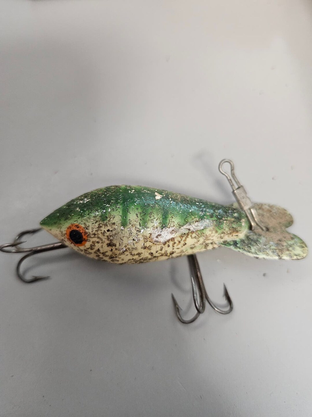 Vintage Bomber Lures Green & White 300 Series 1/4 Oz. in Original Case